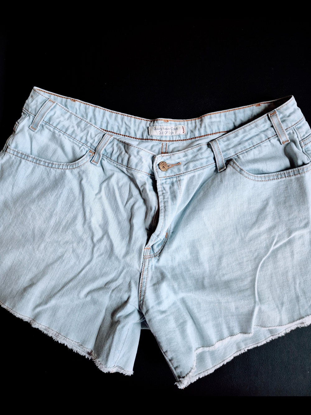 Vintage Levi Women's Light Blue Denim Cutoff Jean Shorts